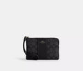 Coach Zip Wristlet in Signature Canvas with Stripe