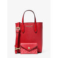 Michael Kors Vincent Extra-Small Saffiano Leather Crossbody Bag with Logo Card Case Red One Size