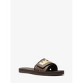 Michael Kors Palmer Signature Logo Slide Sandal Brown 8