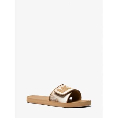 Michael Kors Palmer Ombre Signature Logo Slide Sandal Natural 8